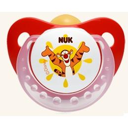NUK Trendline Disney Κόκκινη Πιπίλα Καουτσούκ Με Κρίκο Μεγέθη 1-2 – Μέγεθος 3 (18-36 μηνών)
