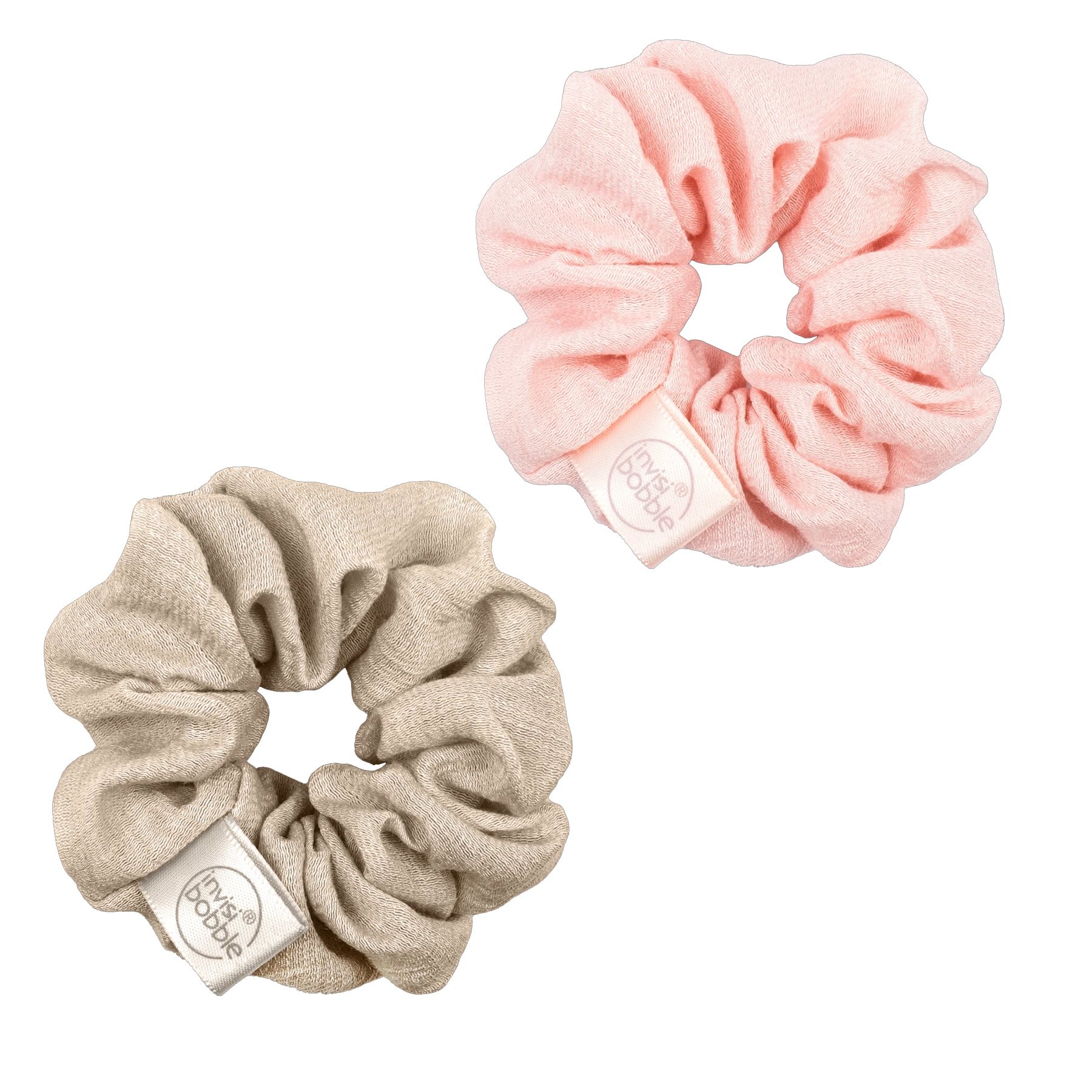 Invisibobble Sprunchie Duo Nordic Breeze Go with Flow Σετ με 2 Λαστιχάκια Μαλλιών με Λινή Υφή σε Παστέλ Αποχρώσεις 2 Τεμάχια