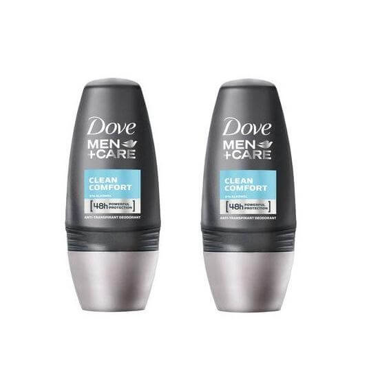 Dove Πακέτο Προσφοράς Men Αποσμητικό Roll on Clean Comfort 2 x 50ml