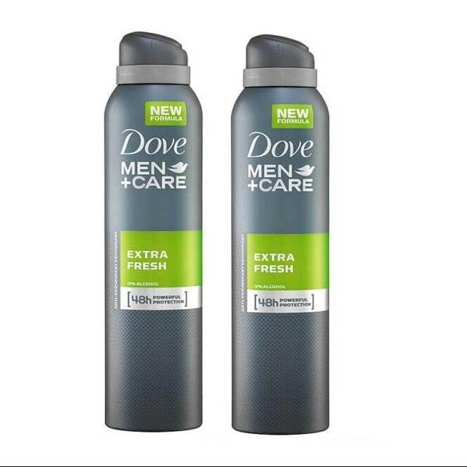 Dove Men Spray Αποσμητικό Spray Extra Fresh 2 x150ml Πακέτο 1+1