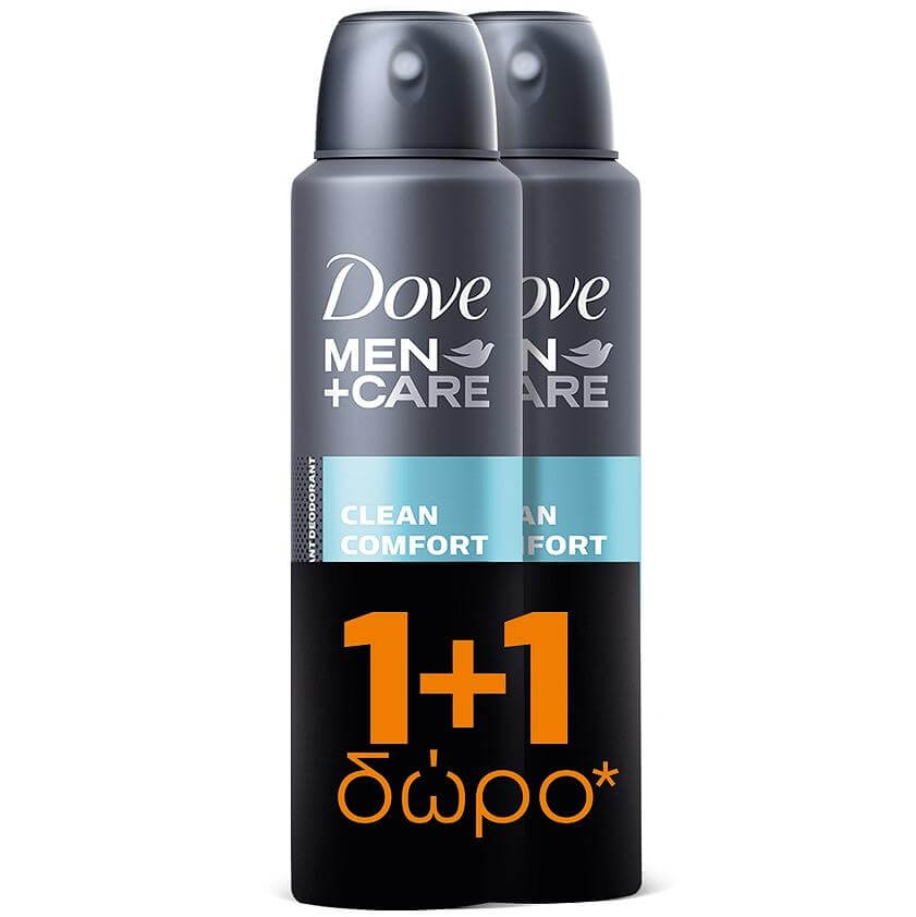 Dove Πακέτο Προσφοράς Men Αποσμητικό Spray Clean Comfort 2 x 150ml