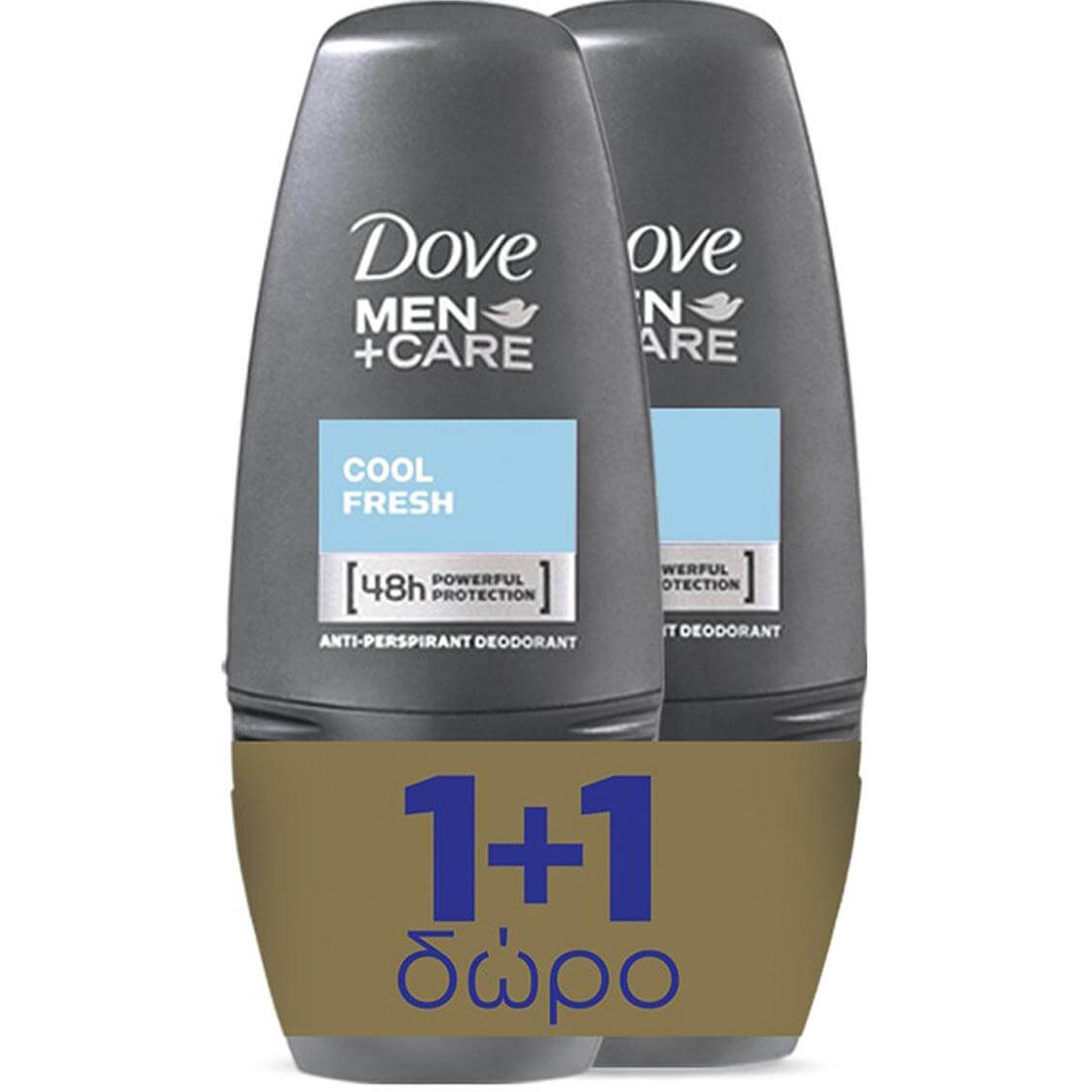 Dove Πακέτο Προσφοράς Men Care Roll On Cool Fresh Αποσμητικό 48ωρης Προστασίας Roll On 2x50ml