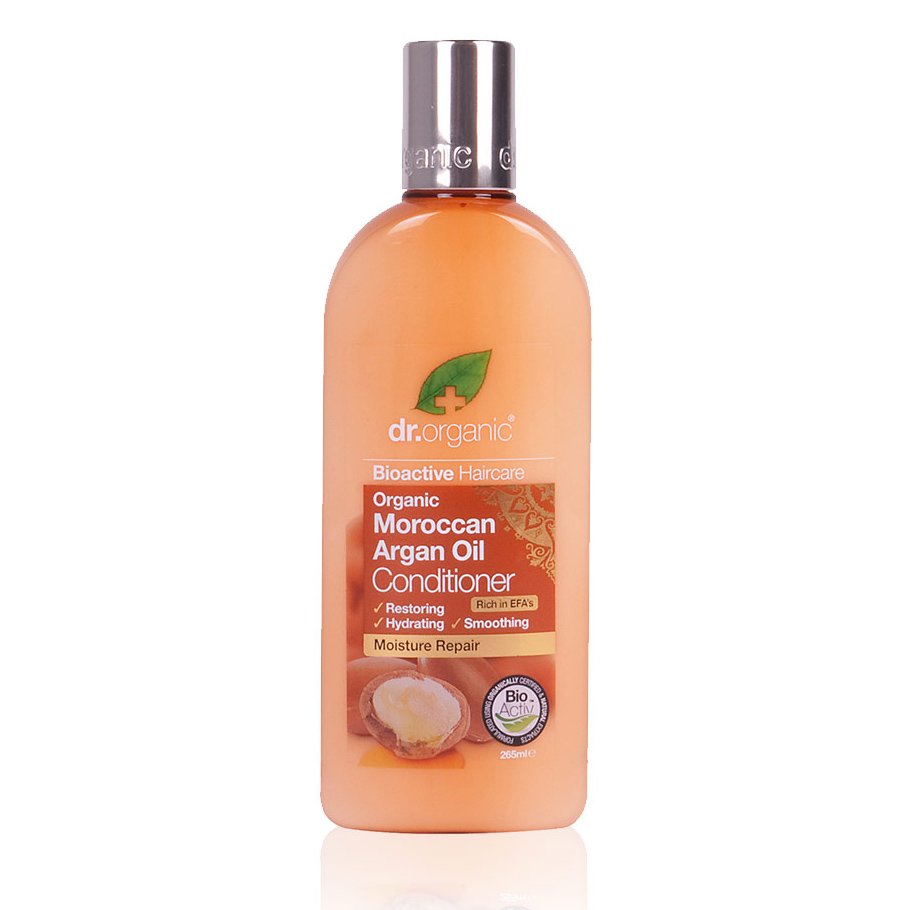Dr Organic Moroccan Argan Oil Conditioner Μαλακτική Κρέμα Μαλλιών με Έλαιο Αργκάν για Αναδόμηση 265ml