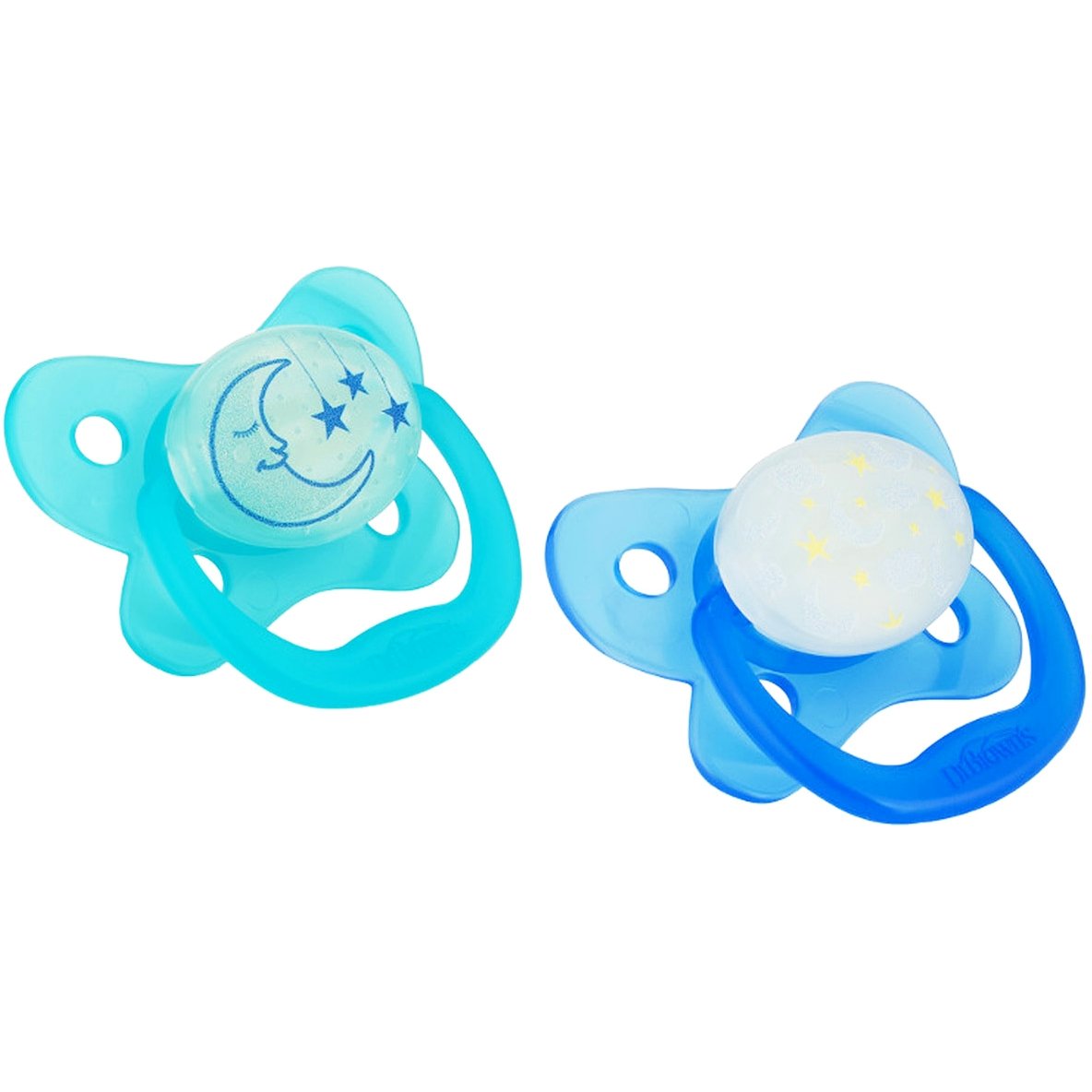 Dr Brown’s Pacifiers Night Time Glows in the Dark 6-12m Πιπίλες Σιλικόνης Μπλέ 2 τεμάχια