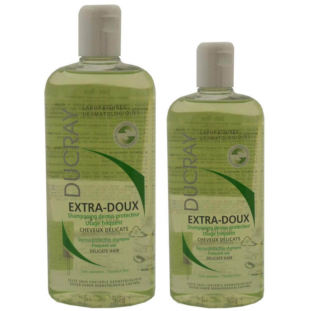 Ducray Πακέτο Προσφοράς Extra-Doux Shampooing Δερμοπροστατευτικό Σαμπουάν για Συχνή Χρήση 400ml +200ml Δώρο