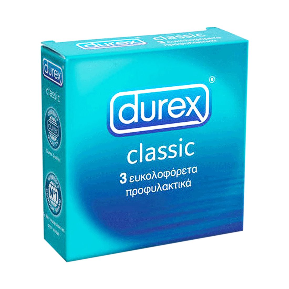 Durex Προφυλακτικά Classic Κλασικά Ευκολοφόρετα Προφυλακτικά 3τμχ