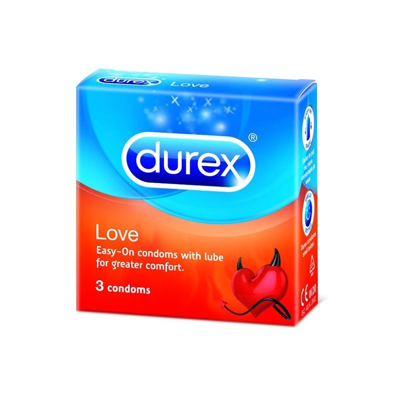 Durex Love Προφυλακτικά με Λιπαντικό 3 Τεμάχια