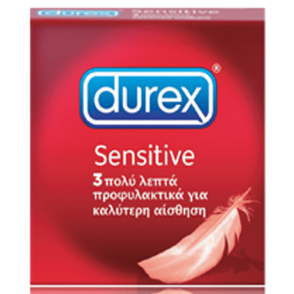 Durex Sensitive Πολύ Λεπτά Προφυλακτικά 3Τεμ