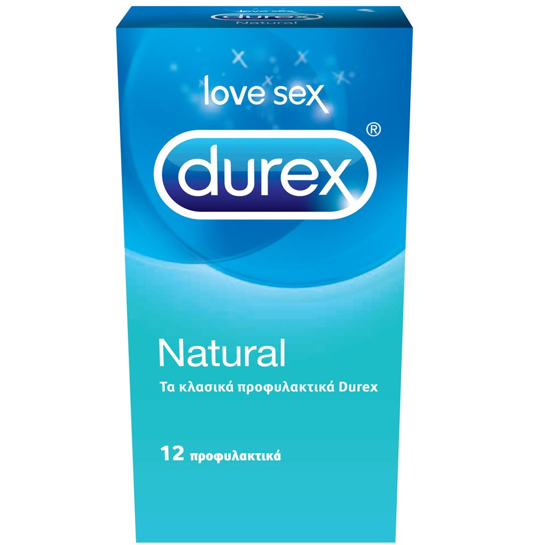 Durex Natural Προφυλακτικά Με Ήπια Λίπανση 12τμχ