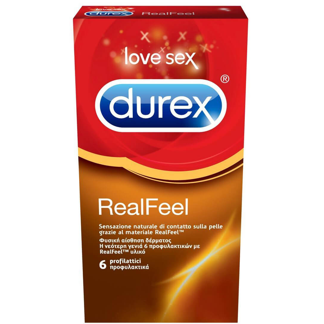 Durex Real Feel Προφυλακτικά από Προηγμένο Υλικό για πιο Φυσική Αίσθηση 6 Τεμάχια