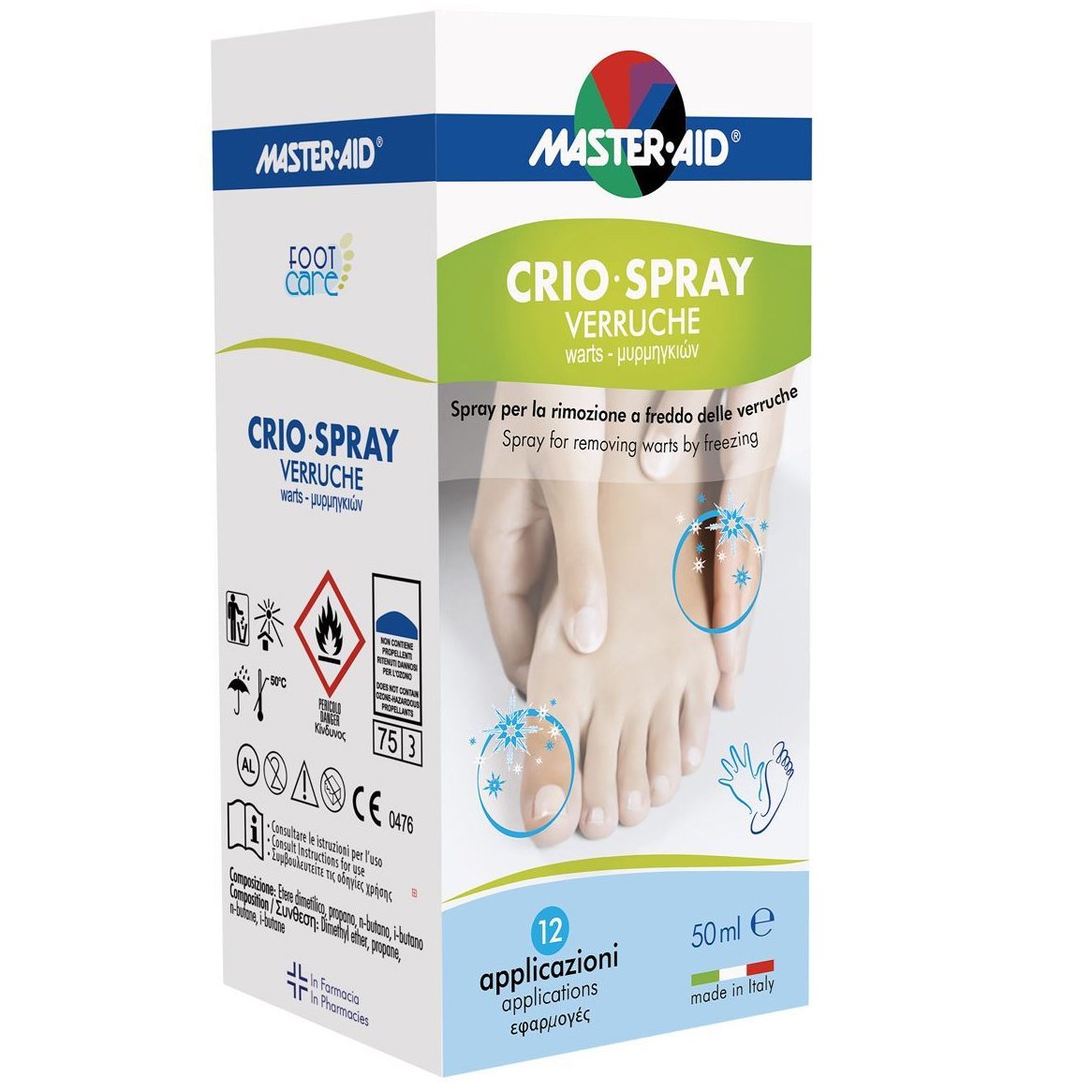 Master Aid Crioline Spray για Αφαίρεση Μυρμηγκιών με Ψύξη 50ml.