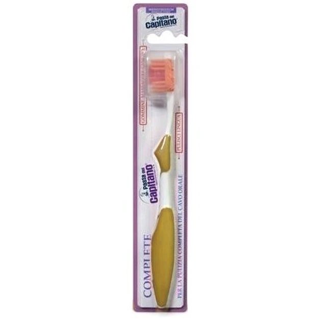 Health-Plus Pasta del Capitano Complete Toothbrush Medium Μέτρια Οδοντόβουρτσα σε Κίτρινο Χρώμα 1 Τεμάχιο - Κίτρινο