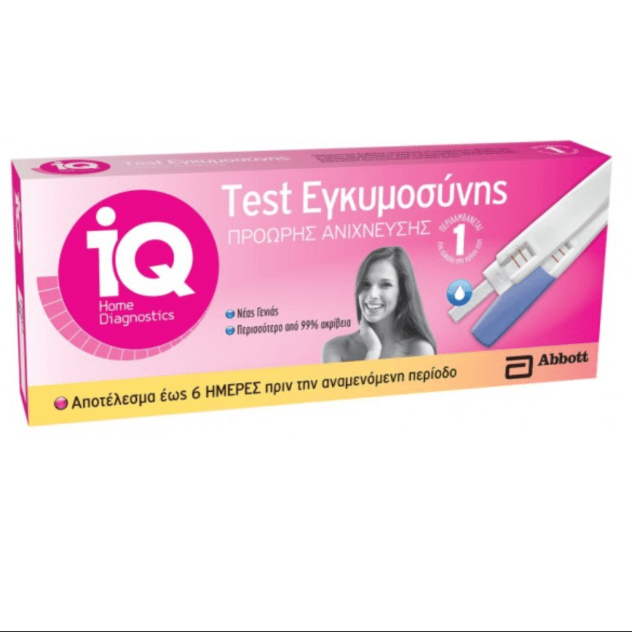 Abbott IQ Home Test Εγκυμοσύνης -Πρόωρης Ανίχνευσης Μονό/Διπλό – 1 τεστ