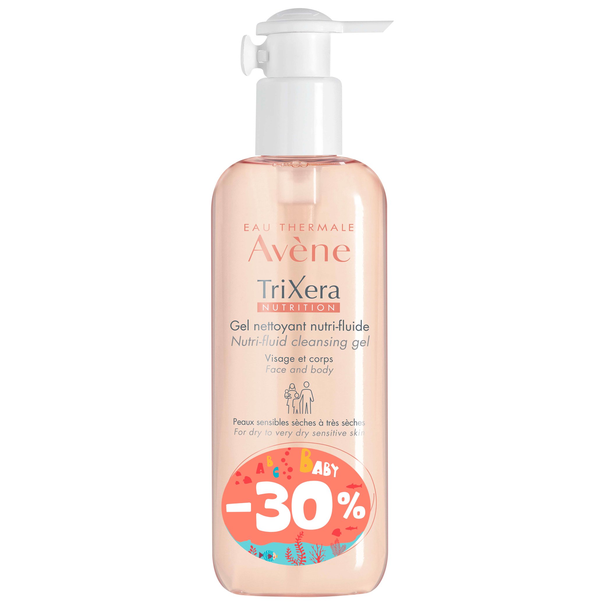 Avene Trixera Nutrition Gel Nettoyant Nutri-Fluide for Dry to Very Dry Skin Λεπτόρρευστο Θρεπτικό Καθαριστικό για Πρόσωπο & Σώμα με Ευαίσθητο Ξηρό, Δέρμα 500ml σε Ειδική Τιμή