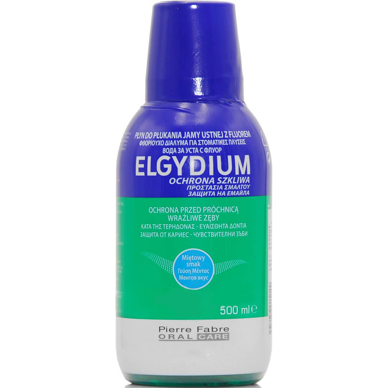 Elgydium Fluoride Mouthwash Στοματικό Διάλυμα για Ευαίσθητα Δόντια με Γεύση Μέντας 500ml