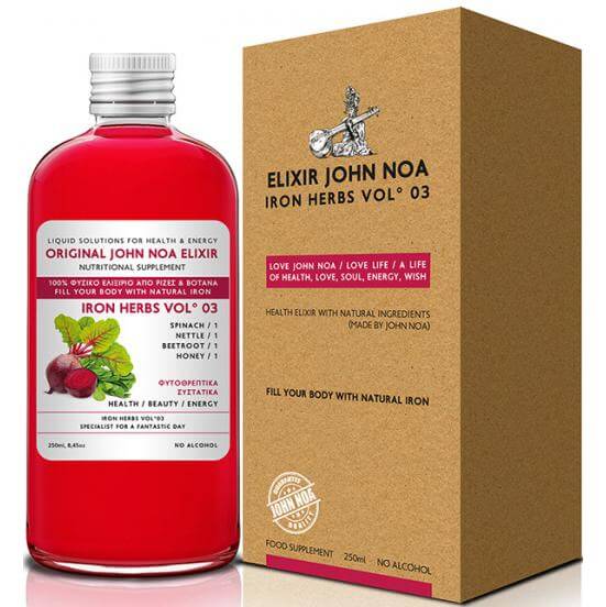 John Noa Elixir Iron Herbs Vol 03 Φυσικό Ελιξίριο Με Σίδηρο 250ml