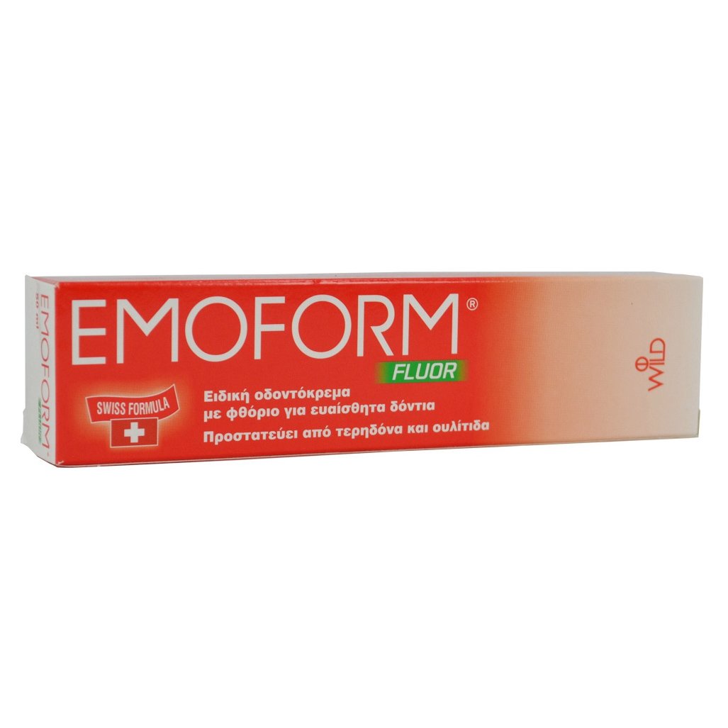 Omega Pharma Emoform Fluor Swiss Ειδική Οδοντόκρεμα με Φθόριο για Ευαίσθητα Δόντια, Προστατεύει Από Τερηδόνα & Ουλίτιδα 50ml
