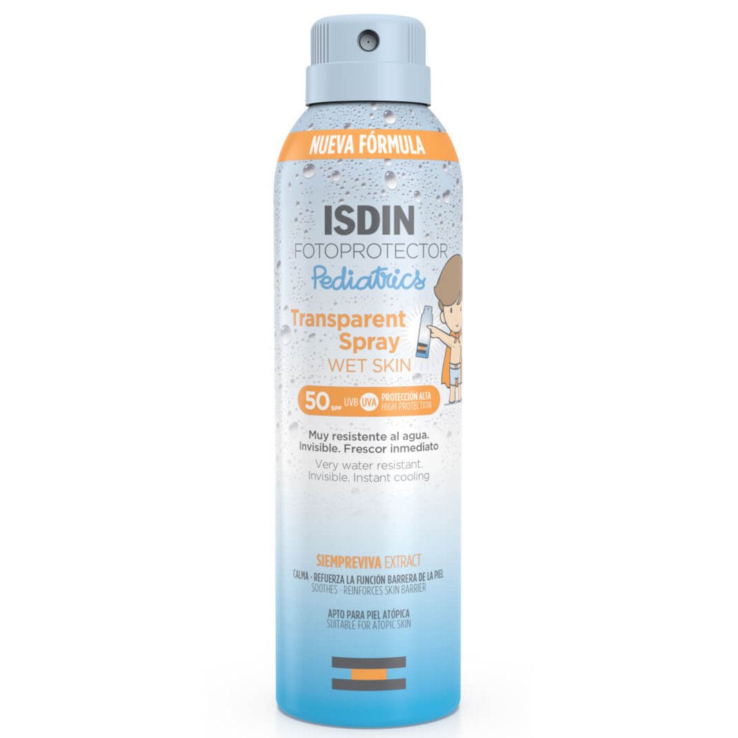Isdin Photoprotector Pediatrics Transparent Spf50 Διάφανο Παιδικό Αντηλιακό Spray με Υψηλή Προστασία για Χρήση σε Βρεγμένο Δέρμα 250ml