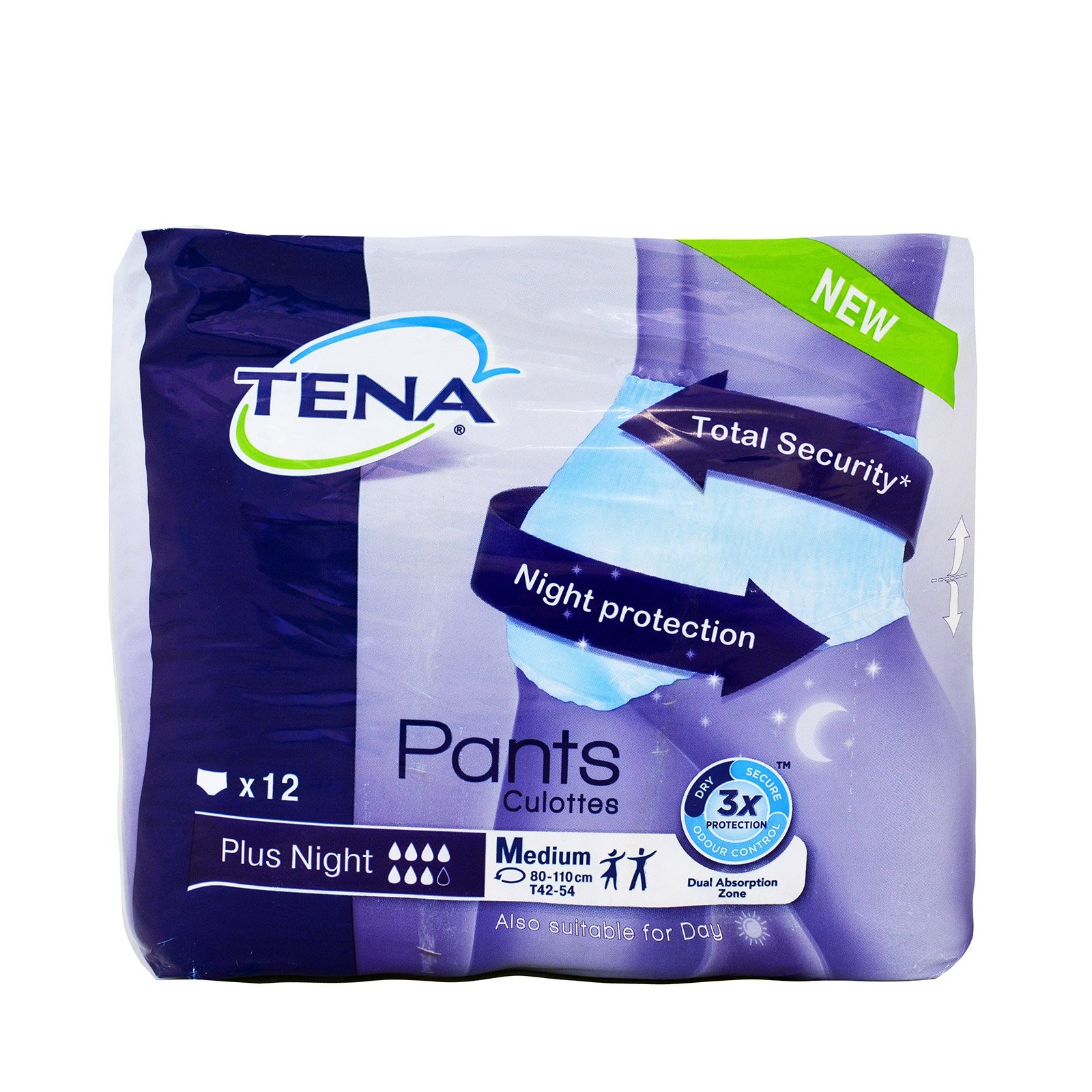 Tena Πάνες Ακράτειας Pants Plus Night Medium 80-110cm 12Τεμ