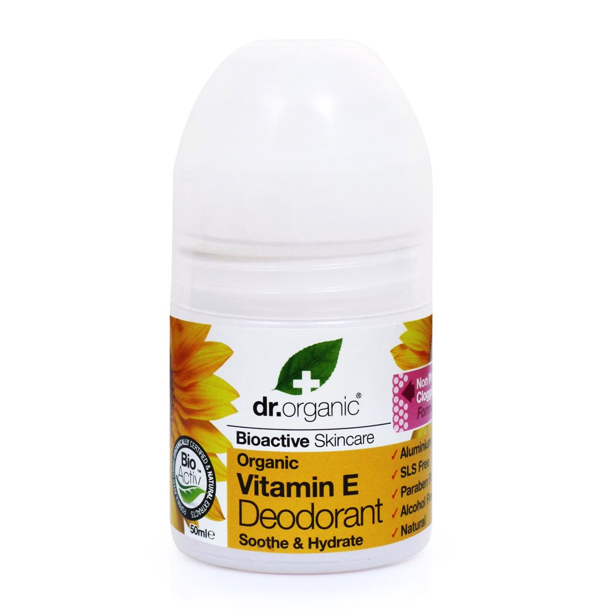 Dr Organic Organic Vitamin E Deodorant Αποσμητικό με Βιολογική Βιταμίνη E 50ml