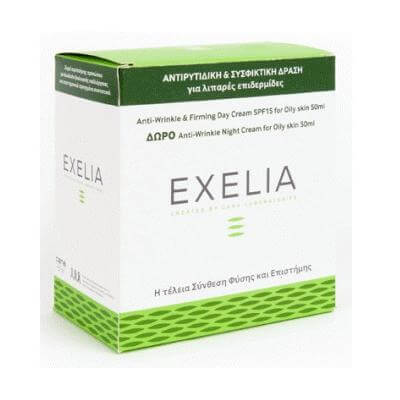Exelia Anti-Wrinkle & Firming Day Cream SPF15 για λιπαρές επιδερμίδες 50ml + Δώρο Anti-Wrinkle Night Cream για λιπαρές 50ml