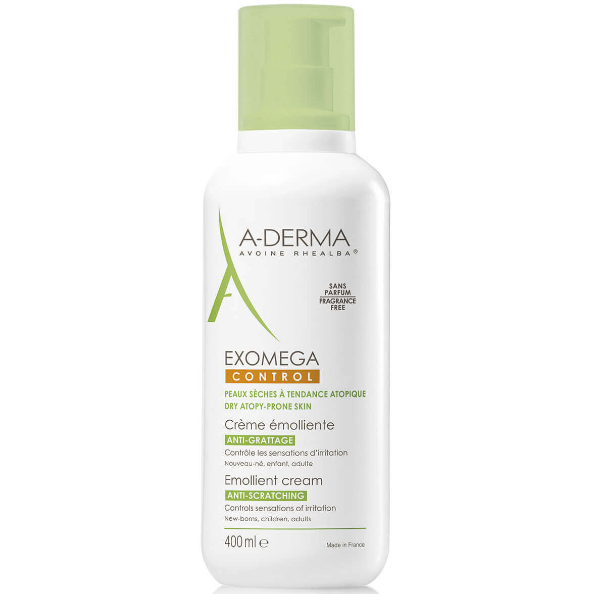 A-Derma Exomega Control Creme Emolliente Μαλακτική Καταπραϋντική Κρέμα για το Αίσθημα του Κνησμού σε Ξηρό Δέρμα 400ml Promo -15%