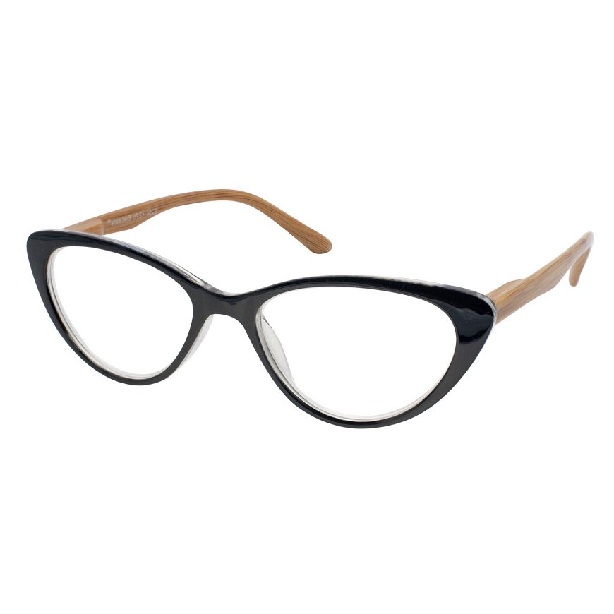 Eyelead Γυαλιά Διαβάσματος Unisex Χρώμα Μαύρο Πεταλούδα Κοκκάλινο, με Ξύλινο Βραχίονα E204 – 2,50