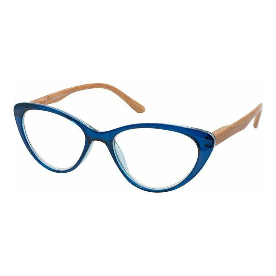 Eyelead Γυαλιά Διαβάσματος Unisex Χρώμα Μπλε Πεταλούδα Κοκκάλινο, με Ξύλινο Βραχίονα E205 – 4,00