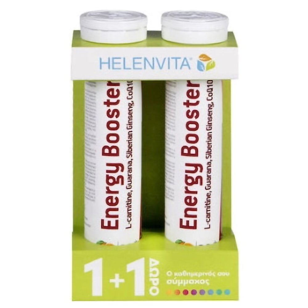 Helenvita Food Supplement Energy Booster Συμπλήρωμα Διατροφής που Συμβάλλει στην Τόνωση του Οργανισμού 2x20Effer.tabs