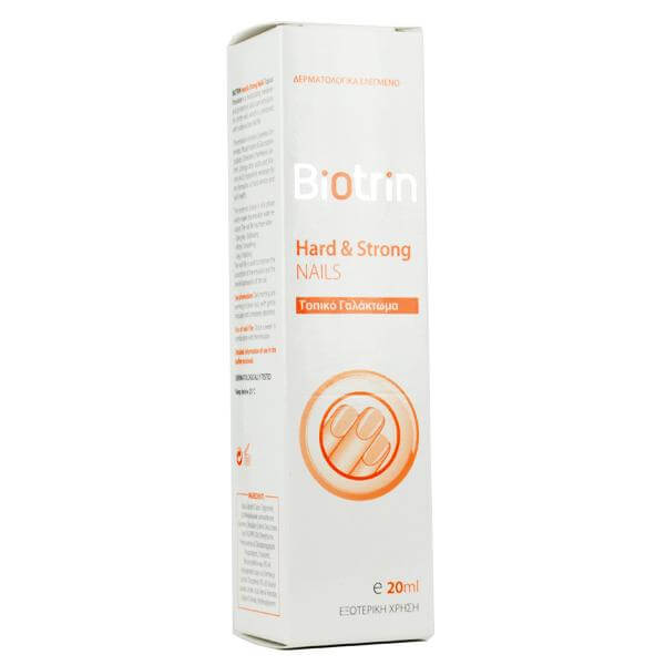 Biotrin Hard & Strong Nails Topical Emulsion Σκληρυντικό, Προστατευτικό Γαλάκτωμα Καθημερινής Φροντίδας για Εύθραυστα Νύχια 20ml