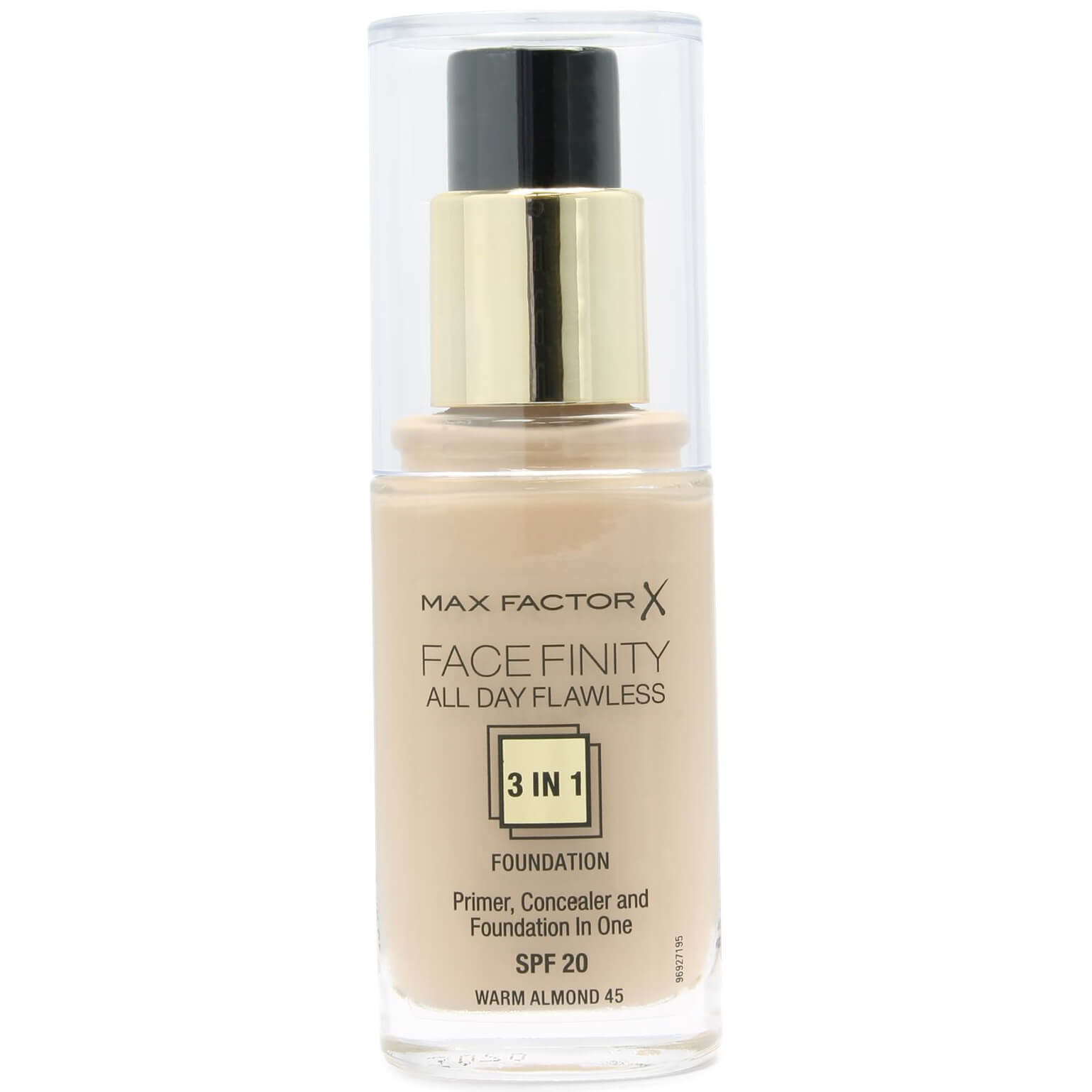 Max Factor Facefinity 45 Warm Almond 3 in 1 Foundation 30ml (make up)