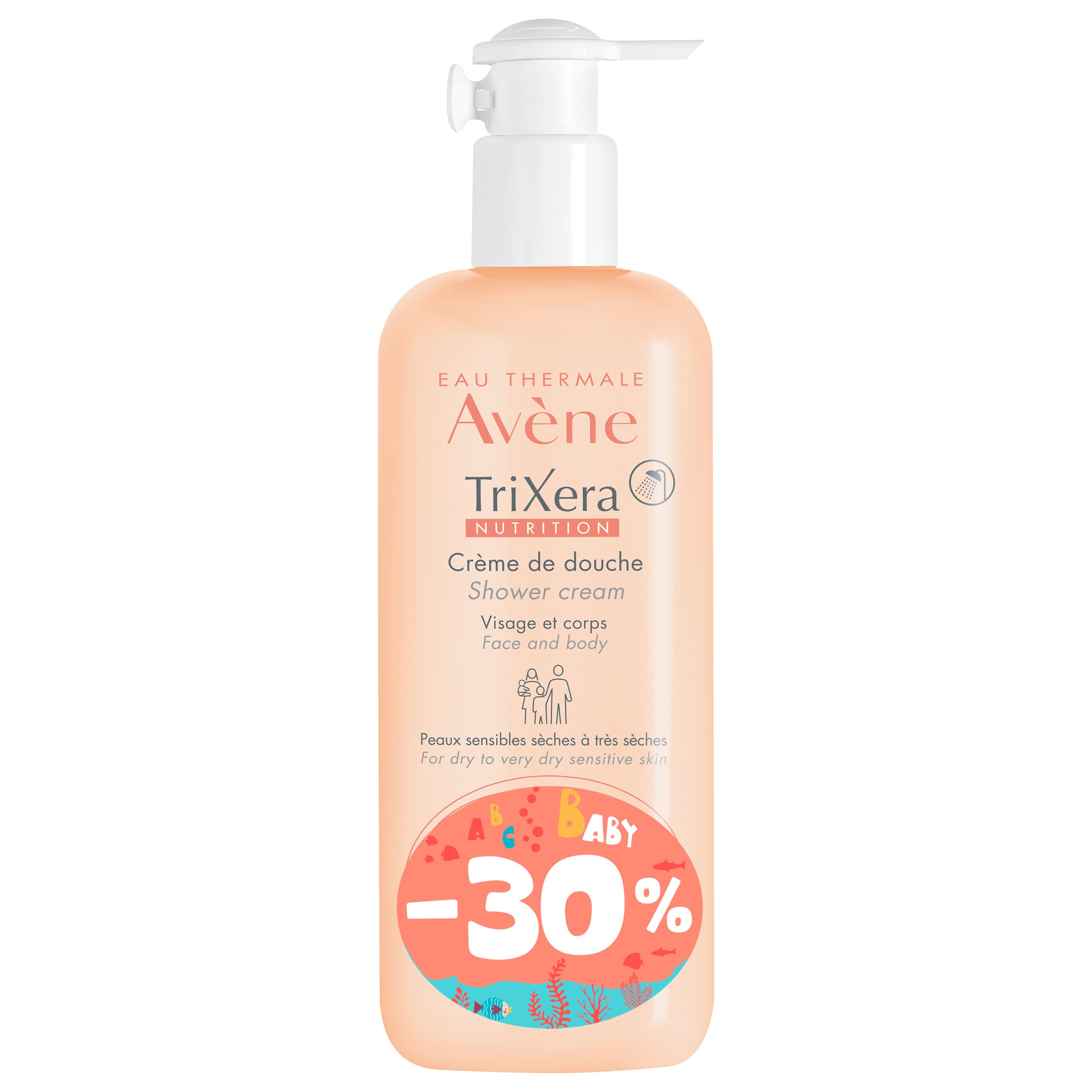 Avene Promo Trixera Nutrition Creme de Douche Baby Παιδικό Κρεμώδες Αφρόλουτρο για Πρόσωπο & Σώμα, με Ξηρή έως Πολύ Ξηρή Ευαίσθητη Επιδερμίδα 500ml σε Ειδική Τιμή