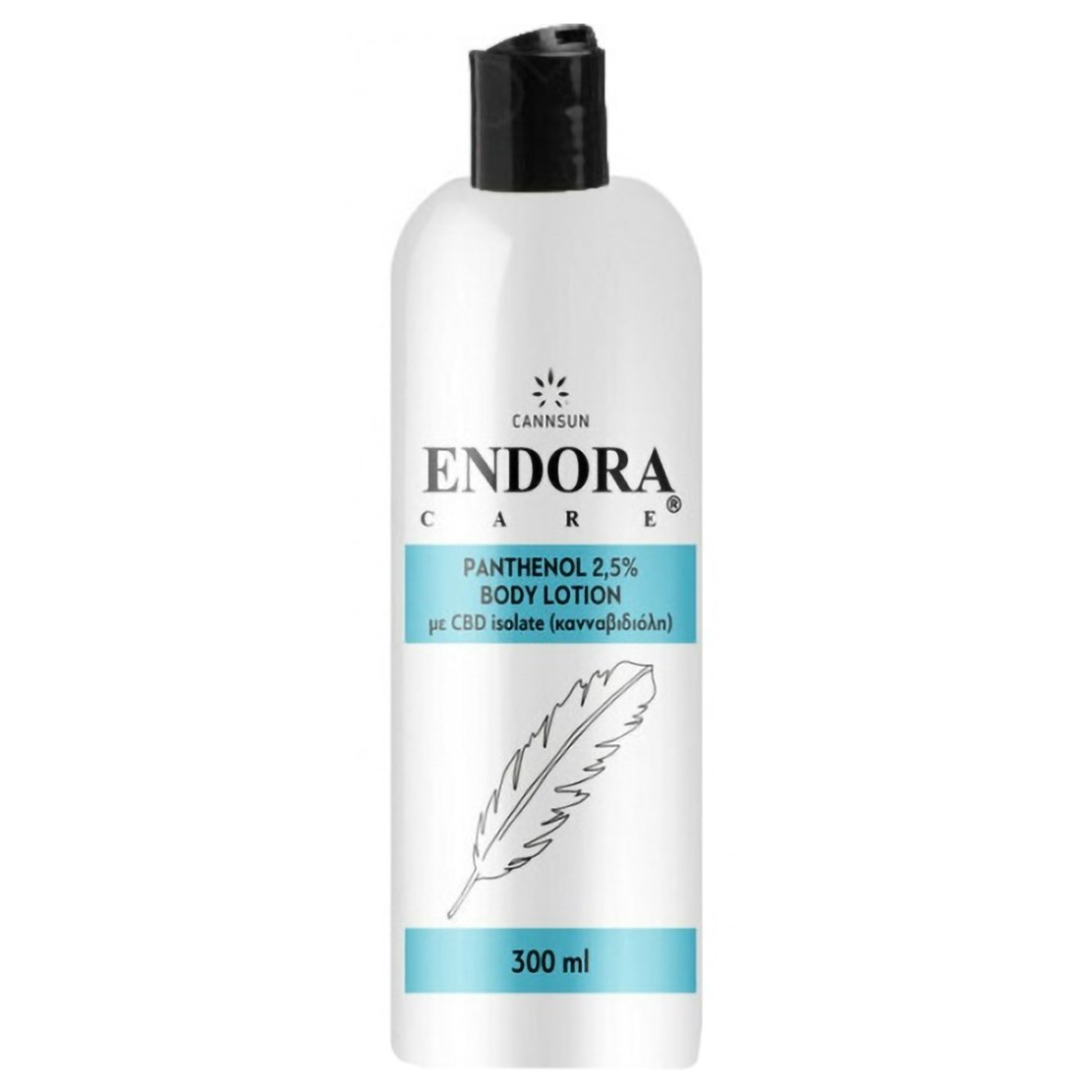 Cannsun Endora Care Panthenol 2.5% Body Lotion With CBD Isolate Ενυδατικό Γαλάκτωμα Σώματος με Έλαιο Κάνναβης & Πανθενόλη για Καθημερινή Χρήση 300ml