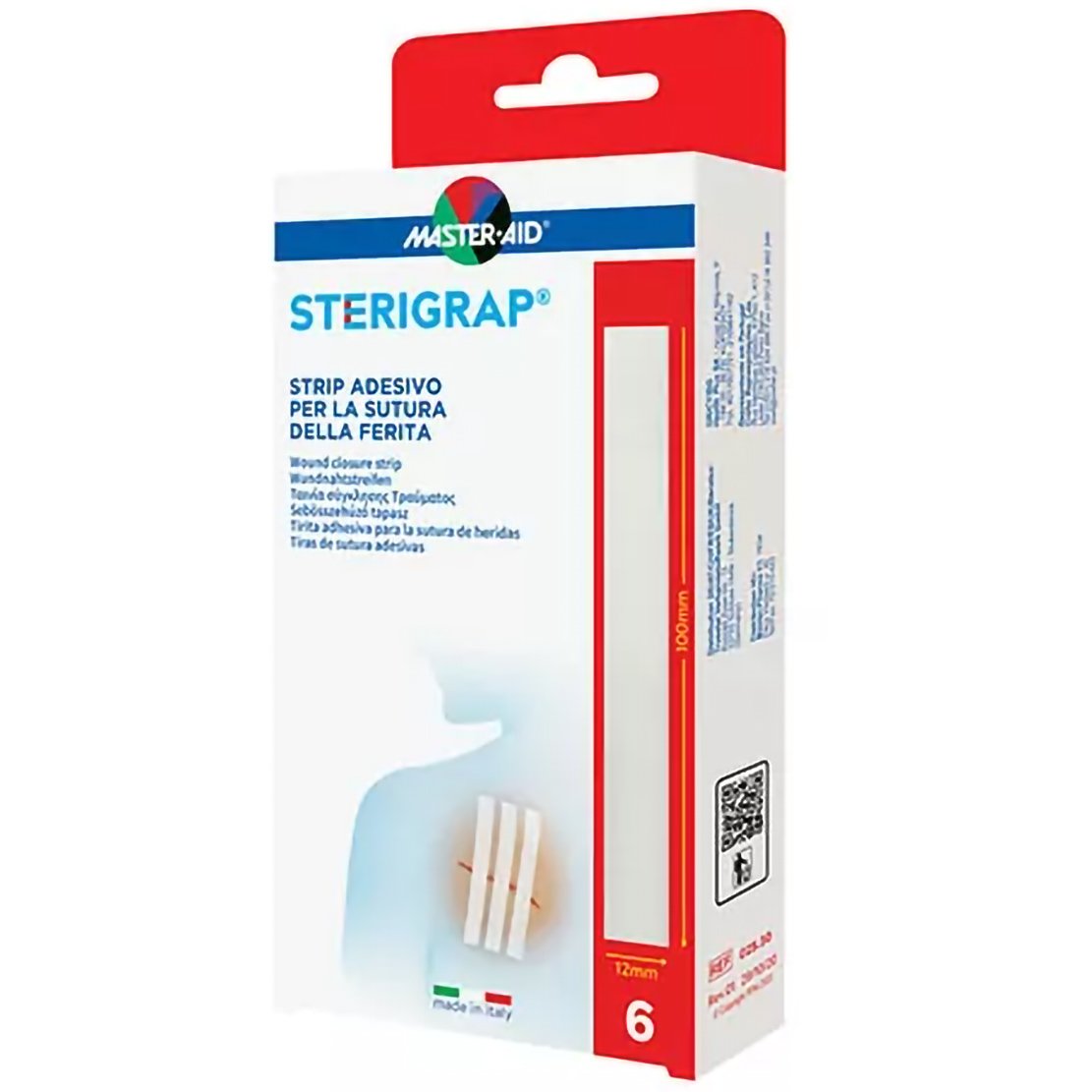 Master Aid Sterigrap 12x100mm Ταινία Σύγκλισης Τραυμάτων 6 Τεμάχια