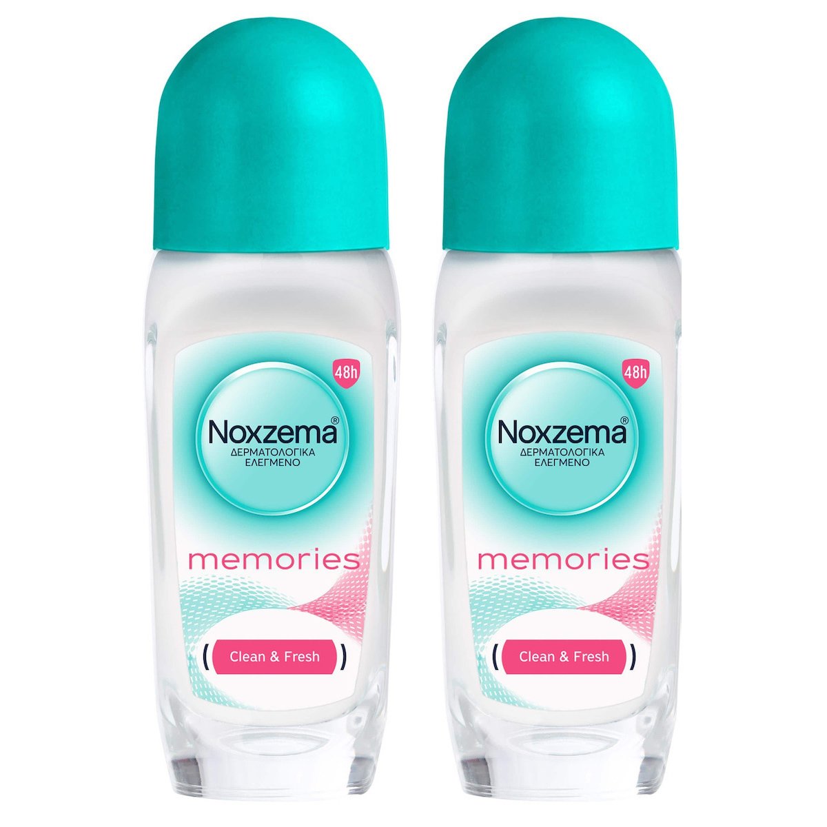 Noxzema Πακέτο Προσφοράς Memories Clean & Fresh Deo Roll-on Γυναικείο Αποσμητικό 48ωρης Προστασίας Κατά του Ιδρώτα με Άρωμα Λουλουδιών 50ml 1+1 Δώρο