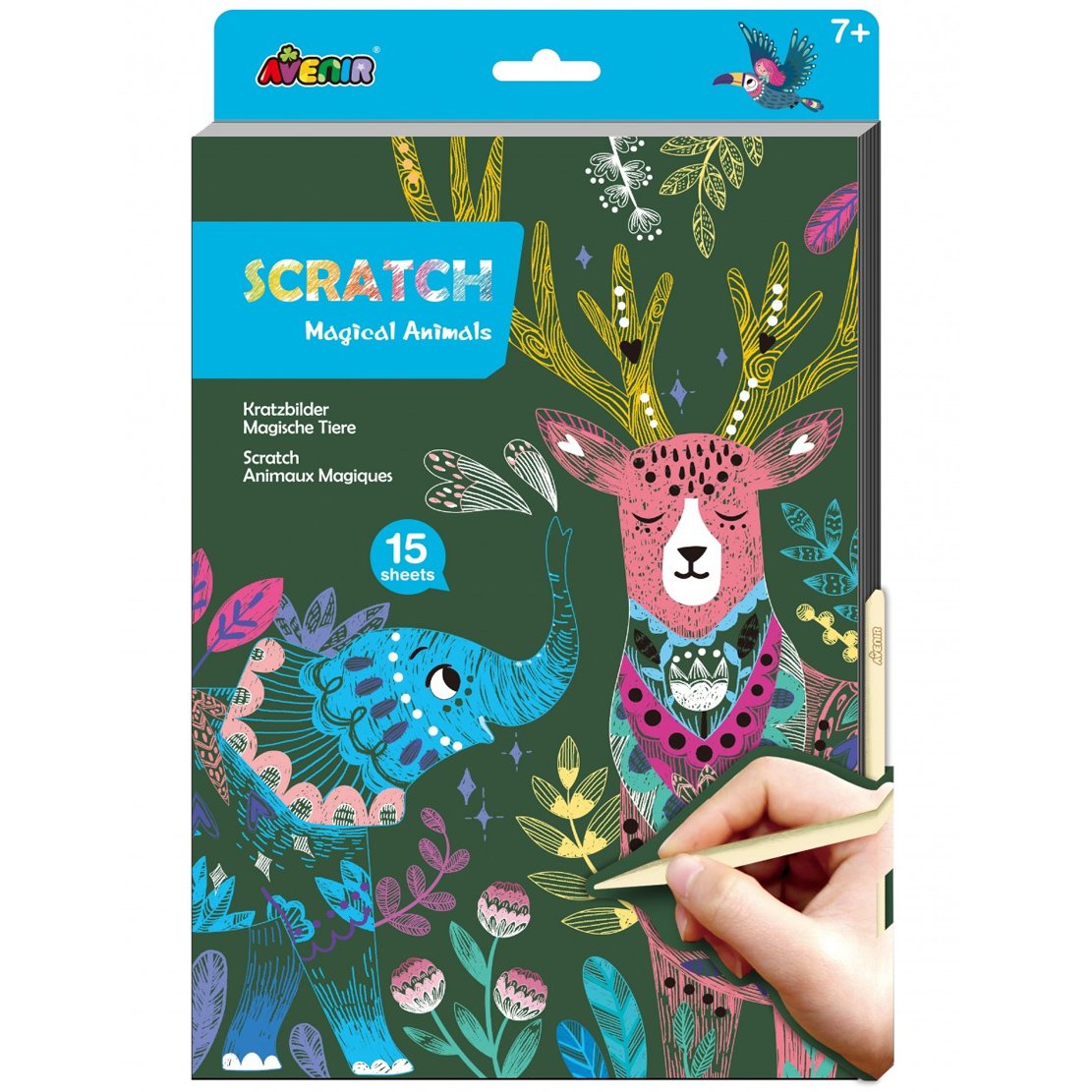 Avenir Avenir Scratch Magic Secret Garden Κωδ 60807 Παιδικό Εκπαιδευτικό Παιχνίδι 7+ Years 1 Τεμάχιο