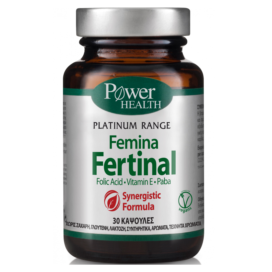 Power Health Classics Platinum Femina Fertinal με Ψευδάργυρο, Βιταμίνη Ε & Paba 30caps