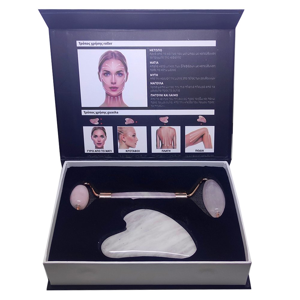 AgPharm Promo Facial Roller 1 Τεμάχιο & Gua Sha 1 Τεμάχιο