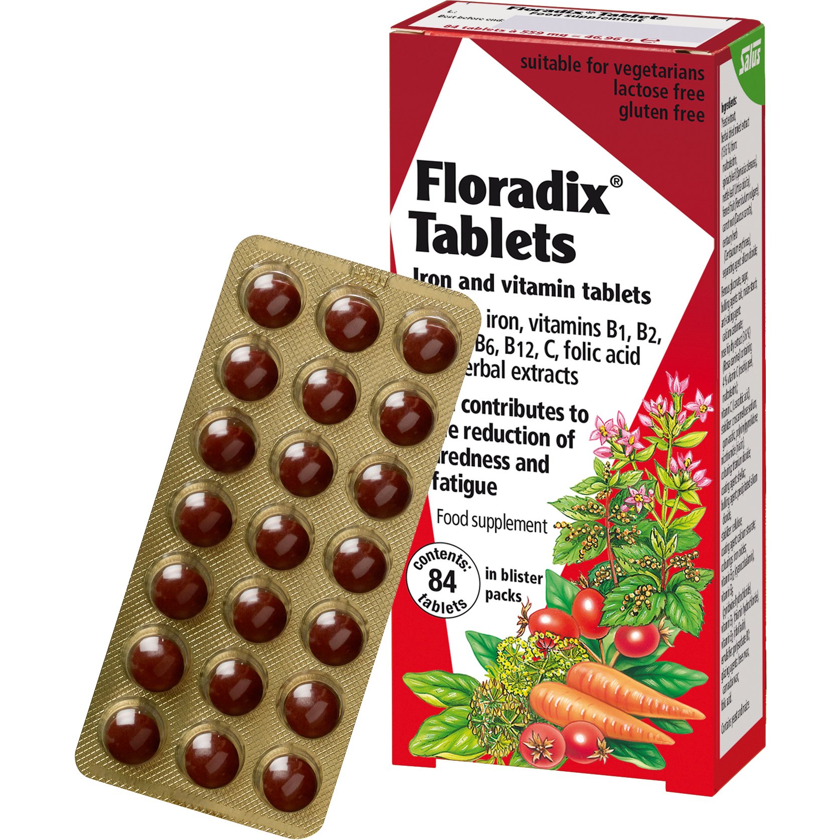 Power Health Salus Floradix Tablets Σίδηρος για Φυσική Τόνωση 84Tabs