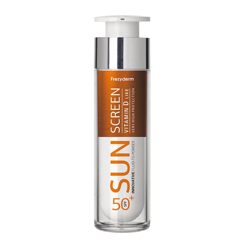 Frezyderm Sunscreen Fluid to Powder Vitamin D Like Spf50+ Αντηλιακή Κρέμα Προσώπου Υψηλής Προστασίας με Πουδρένιο Φινίρισμα 50ml