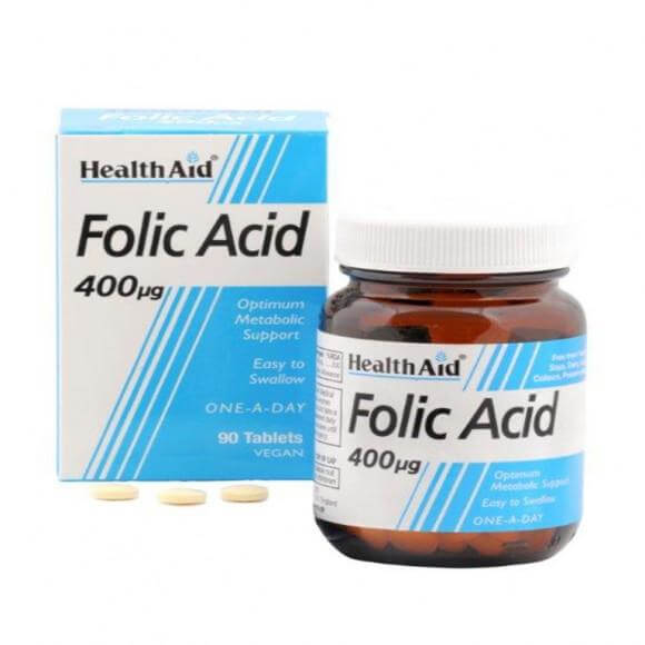 Health Aid Folic Acid 400μg Φολικό Οξύ 90tabs