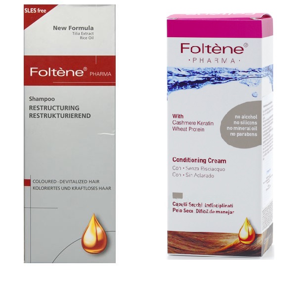 Foltene Restructuring Σαμπουάν για Βαμμένα & Ταλαιπωρημένα Μαλλιά Χωρίς Sles 200ml Δώρο Conditioner Μαλακτική Κρέμα Θρέψης 150ml