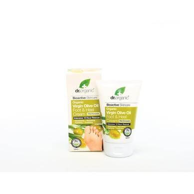 Dr Organic Organic Virgin Olive Oil Foot & Heel Cream Κρέμα για Πόδια και Πέλματα με Βιολογικό Παρθένο Λάδι Ελιάς 125ml