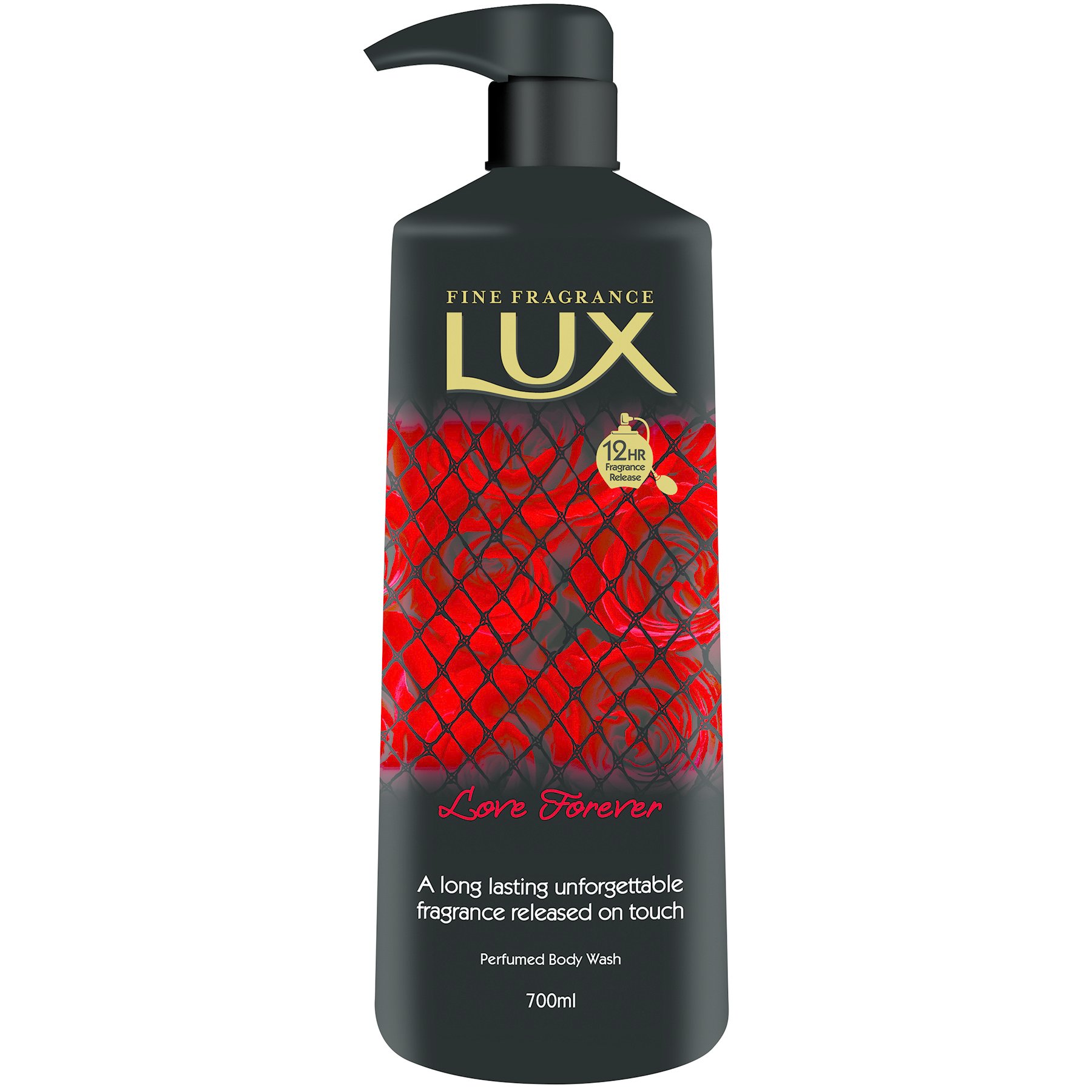 Lux Love Forever Body Wash Αφρόλουτρο Εμπλουτισμένο με Γοητευτικό Άρωμα από Κόκκινα Τριαντάφυλλα & Μαύρα Μούρα 700ml