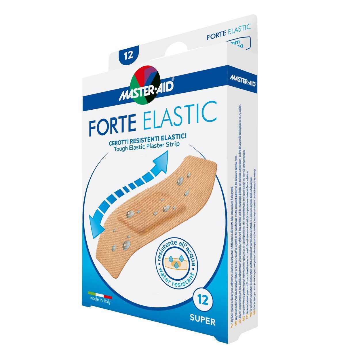 Master Aid Forte Elastic Super Ελαστικά Επιθέματα Τραύματος 86mm X 39mm 12 Τεμάχια