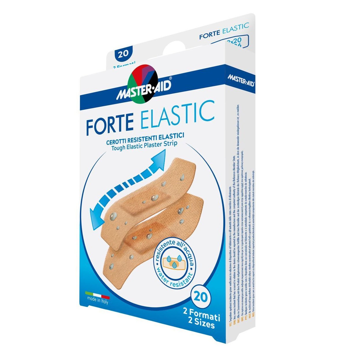 Master Aid Forte Elastic Super Ελαστικά Επιθέματα Τραύματος σε Δύο Μεγέθη 78Χ20mm & 78X26mm 20 Τεμάχια