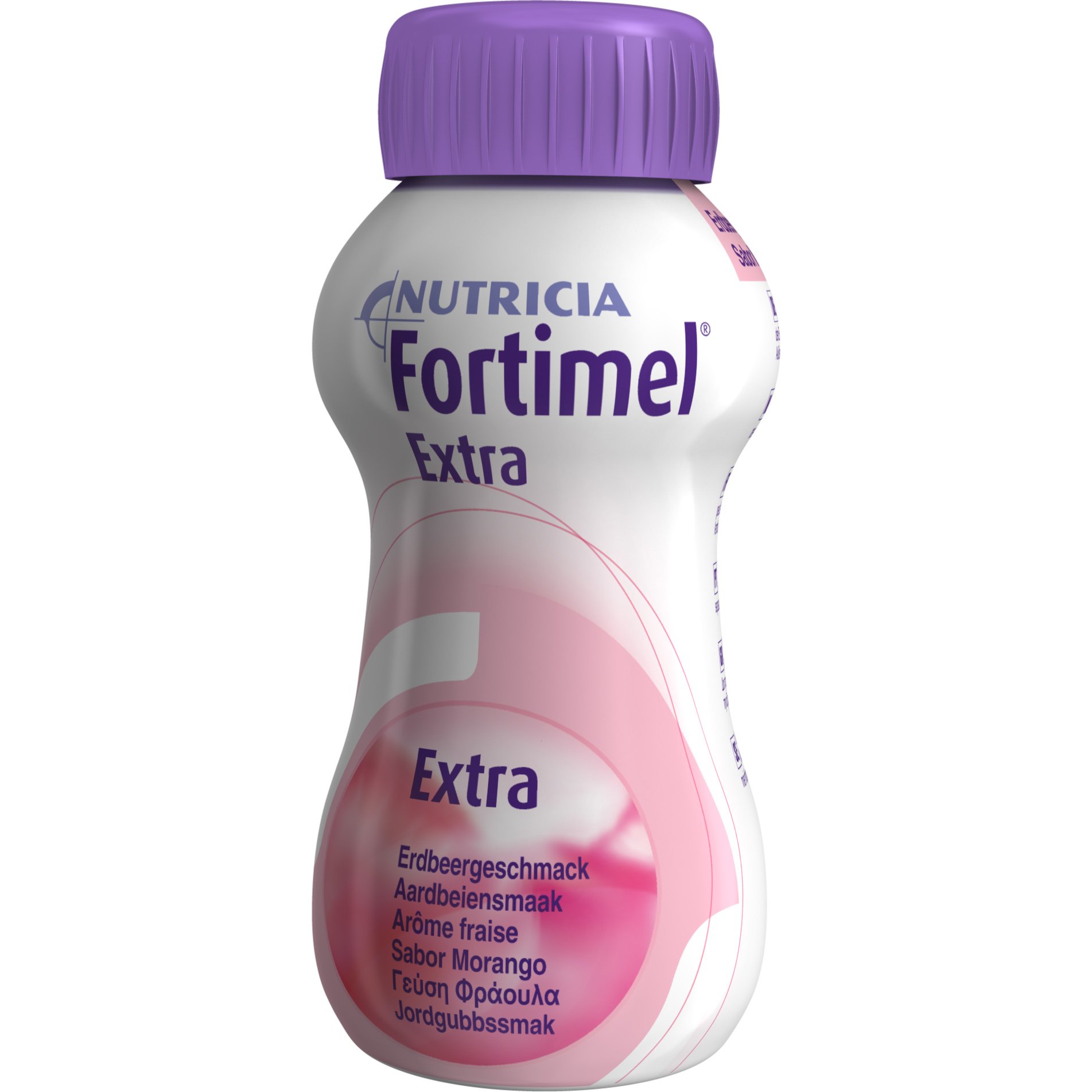 Nutricia Nutricia Fortimel Extra Strawberry Πόσιμο Θρεπτικό Σκεύασμα Υψηλής Περιεκτικότητας σε Πρωτεΐνη και Υψηλή Ενέργεια με Γεύση Φράουλα 4x200ml