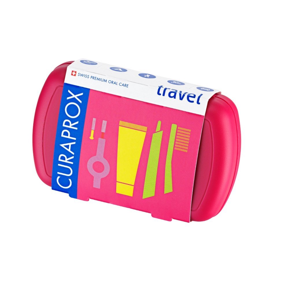 Curaprox Travel Set Fuchsia Σετ Ταξιδίου Στοματικής Φροντίδας σε Φούξια Χρώμα 1 Τεμάχιο