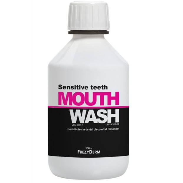 Frezyderm Sensitive Teeth Mouthwash Φθοριούχο Στοματικό Διάλυμα για την Καθημερινή Φροντίδα των Ευαίσθητων Δοντιών 250ml