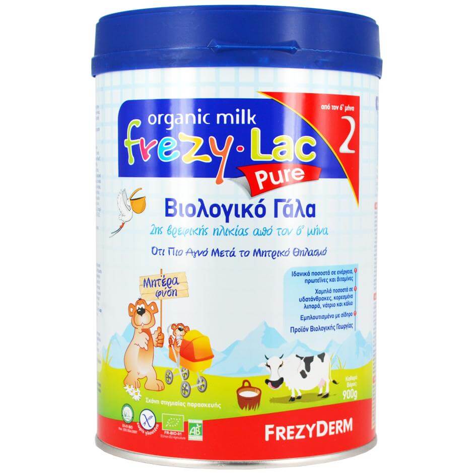 Frezyderm Frezylac Pure 2 Αγνό Βιολογικό Γάλα Κατάλληλο για την Διατροφή του Βρέφους Από τον 6ο Μήνα 900gr